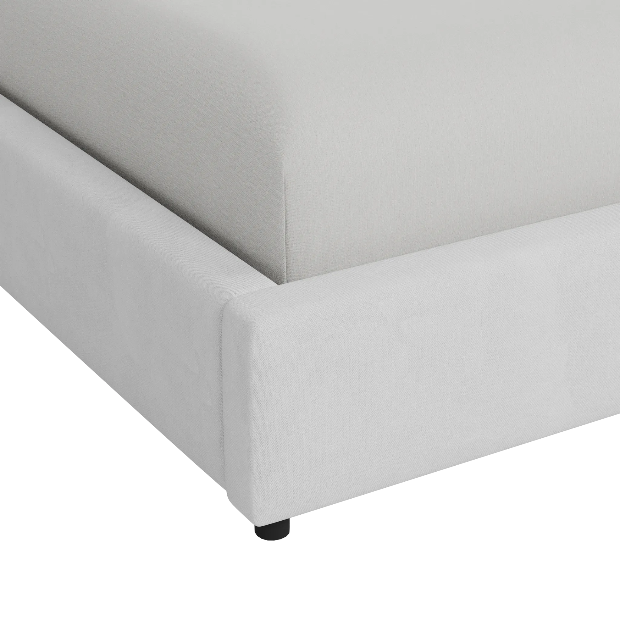 Grayton Peyton White 54" Upholstered Platform Bed