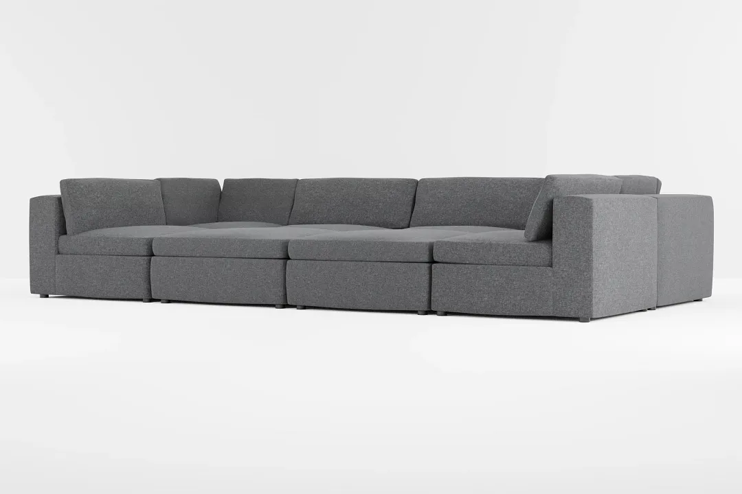 Destin Delray Dark Gray Fabric 8-piece Pit Sectional
