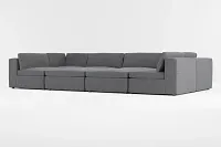 Destin Delray Dark Gray Fabric 8-piece Pit Sectional