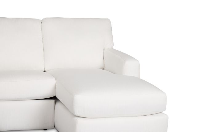 Rhodes White Fabric Large Right Chaise Sectional