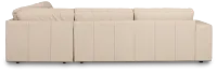 Kellan Ivory Leather Medium Right Chaise Sectional