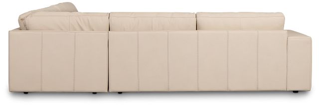 Kellan Ivory Leather Medium Right Chaise Sectional