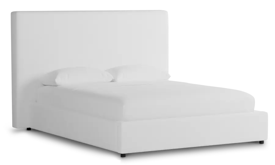 Grayton Suave White 54" Upholstered Platform Bed Grayton Suave White 54" Upholstered Platform Bed
