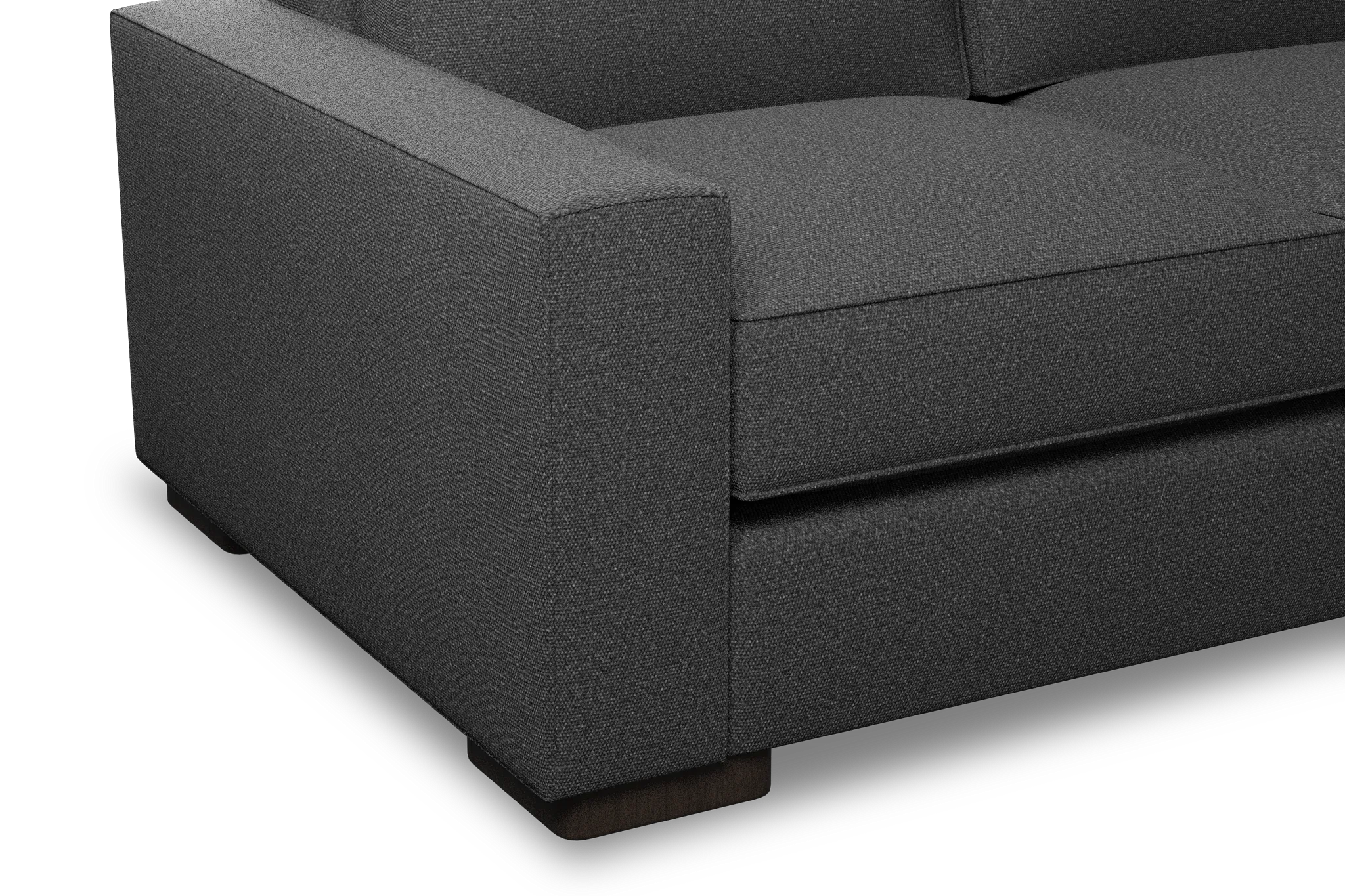 Edgewater Delray Dark Gray 96" Sofa W/ 3 Cushions