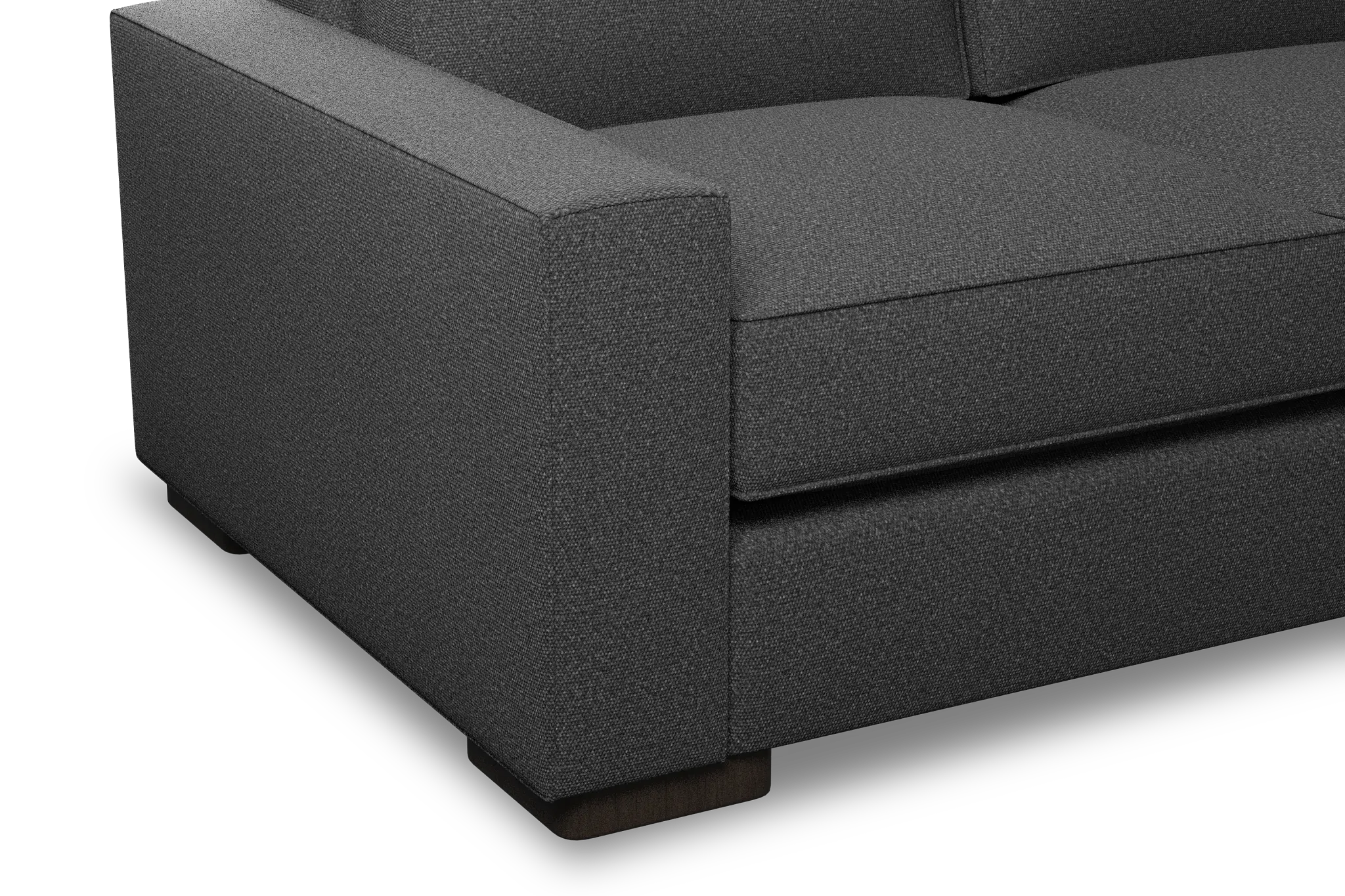 Edgewater Delray Dark Gray 96" Sofa W/ 3 Cushions Edgewater Delray Dark Gray 96" Sofa W/ 3 Cushions