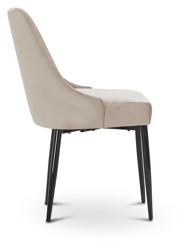 Violet Beige Upholstered Side Chair (2)