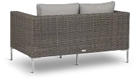 Tulum Gray Woven Loveseat W/ Cushion