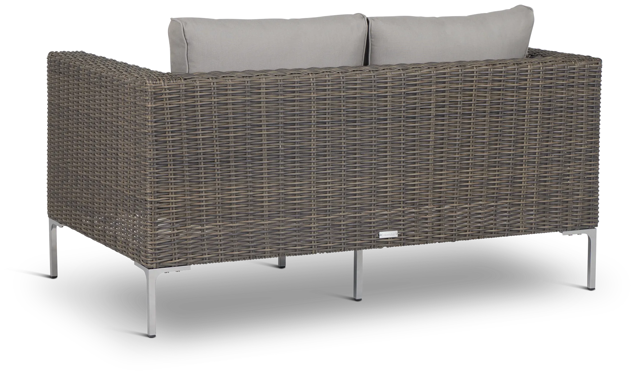 Tulum Gray Woven Loveseat W/ Cushion