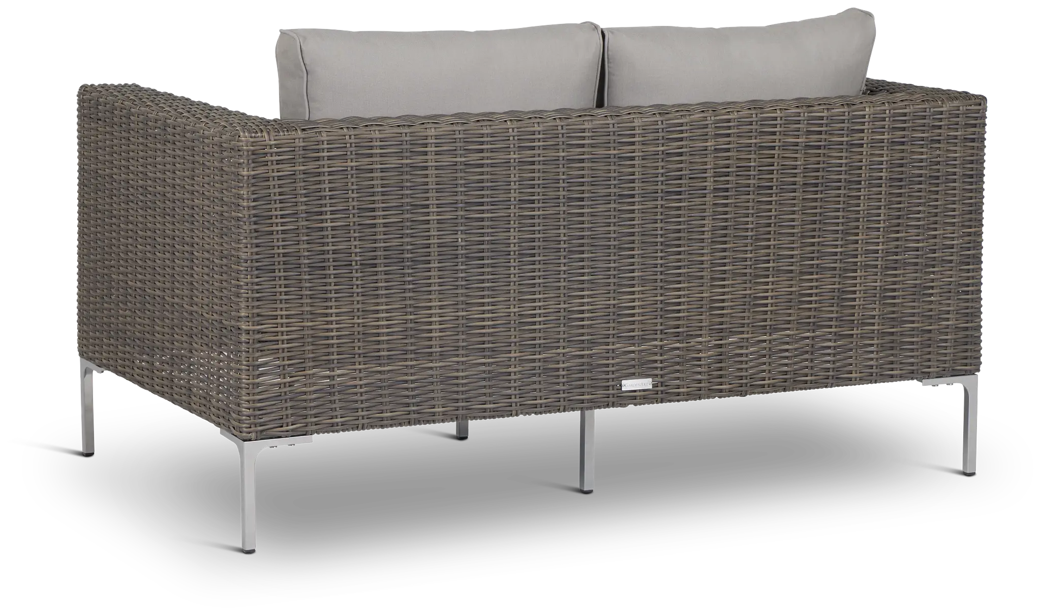 Tulum Gray Woven Loveseat W/ Cushion Tulum Gray Woven Loveseat W/ Cushion