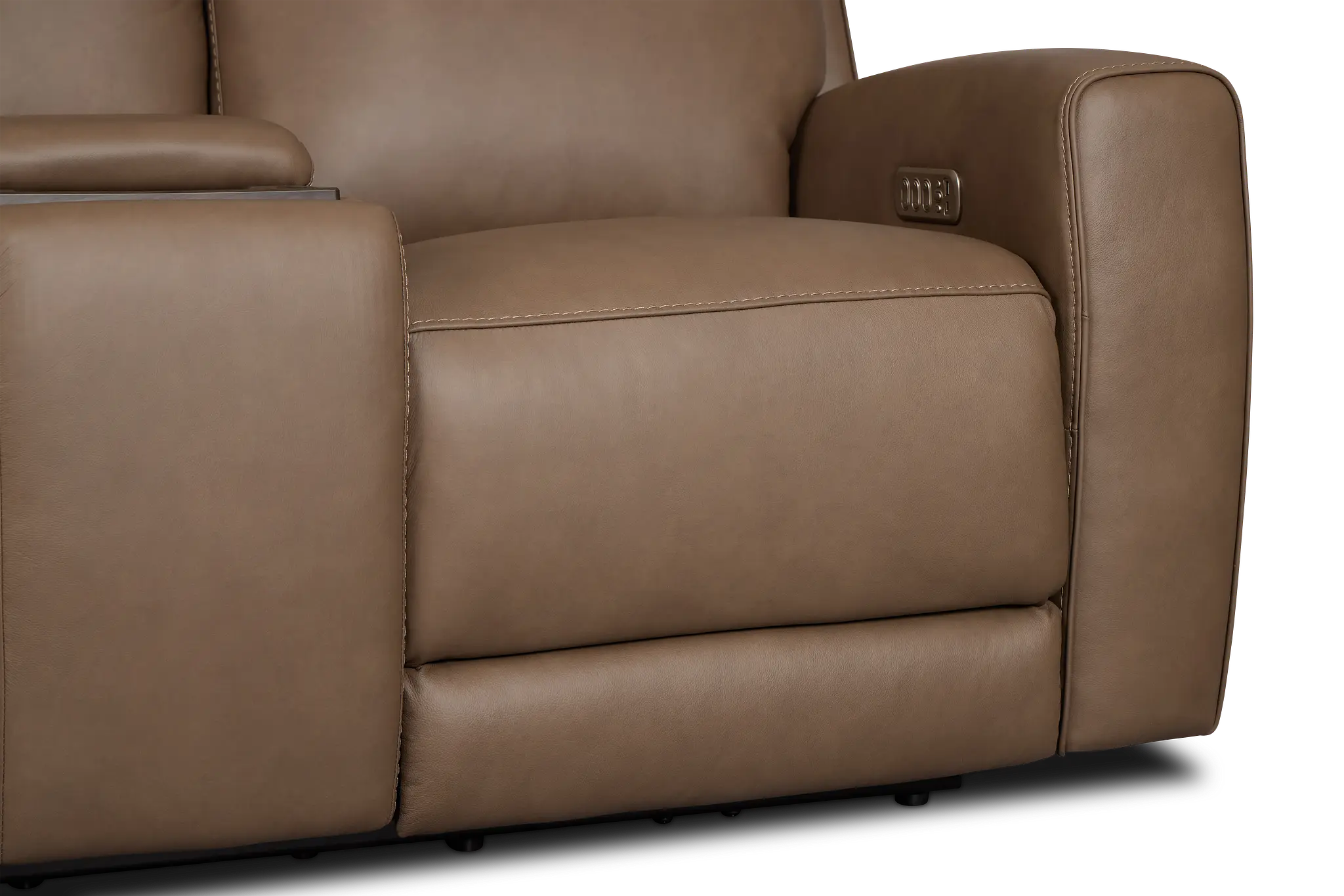 Flexsteel Belmont Dark Brown Lthr/vinyl Power Reclining Loveseat Flexsteel Belmont Dark Brown Lthr/vinyl Power Reclining Loveseat