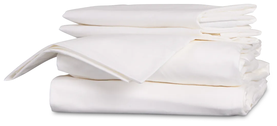 Rest & Renew Percale Cotton White 200 Thread Sheet Set
