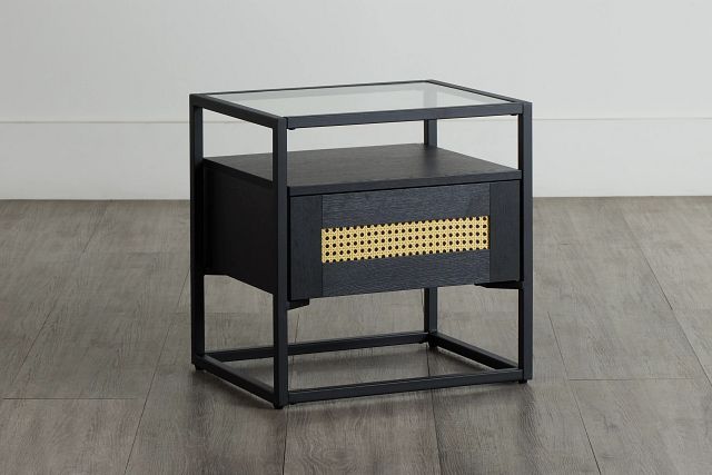 Dax Black 1-drawer End Table