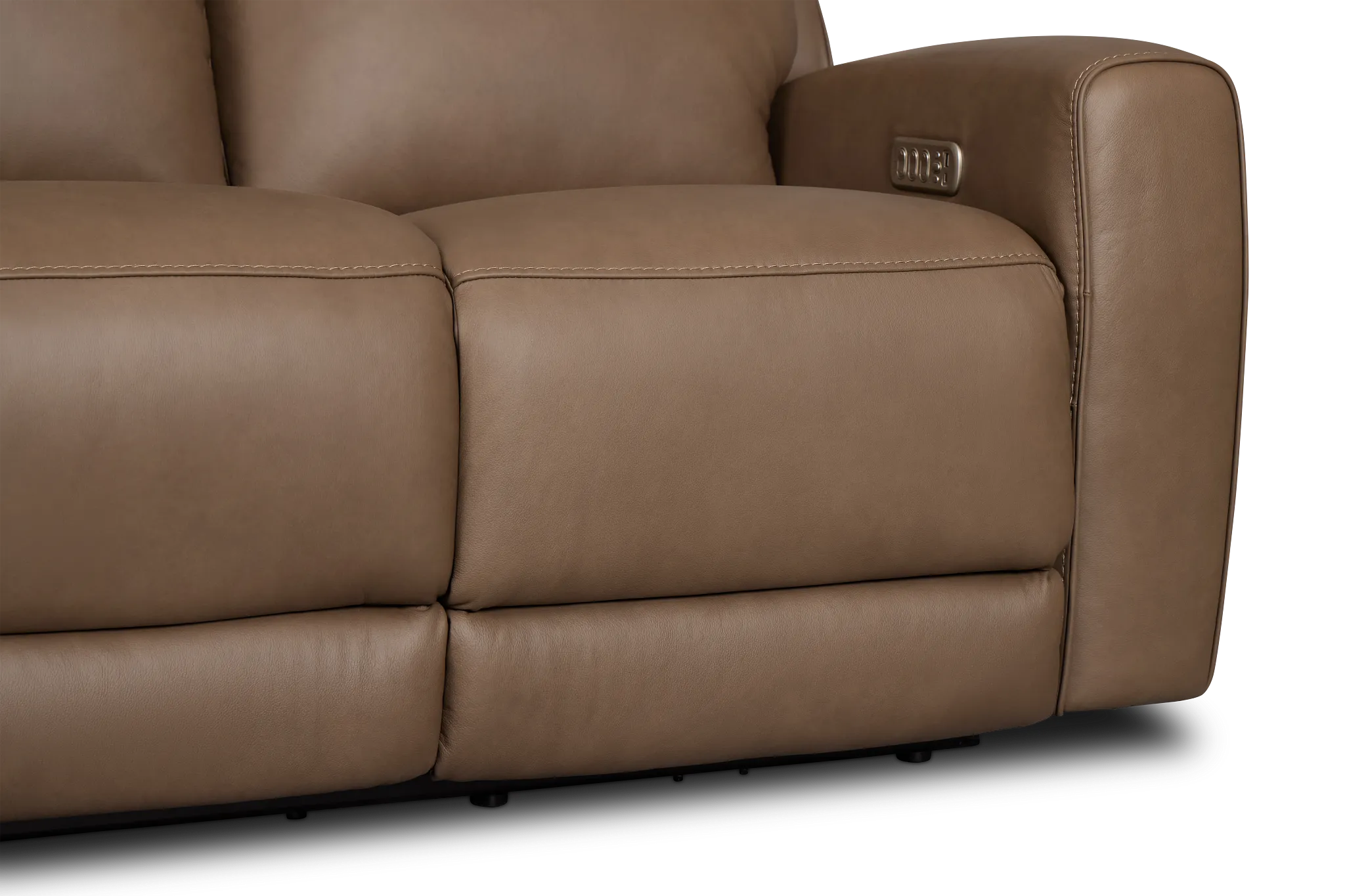 Belmont Dark Brown Lthr/vinyl Power Reclining Sofa