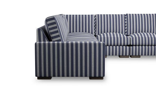 Edgewater Sea Lane Navy Large Two-arm Sectional