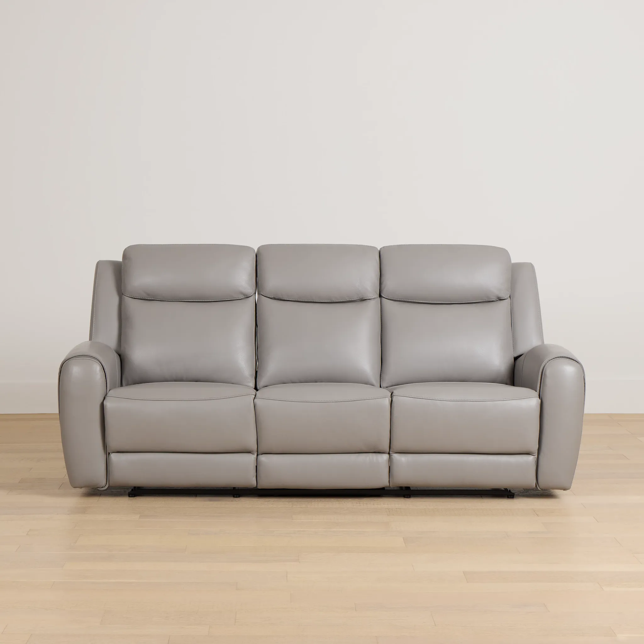 Walker Light Gray Lthr/vinyl Reclining Sofa