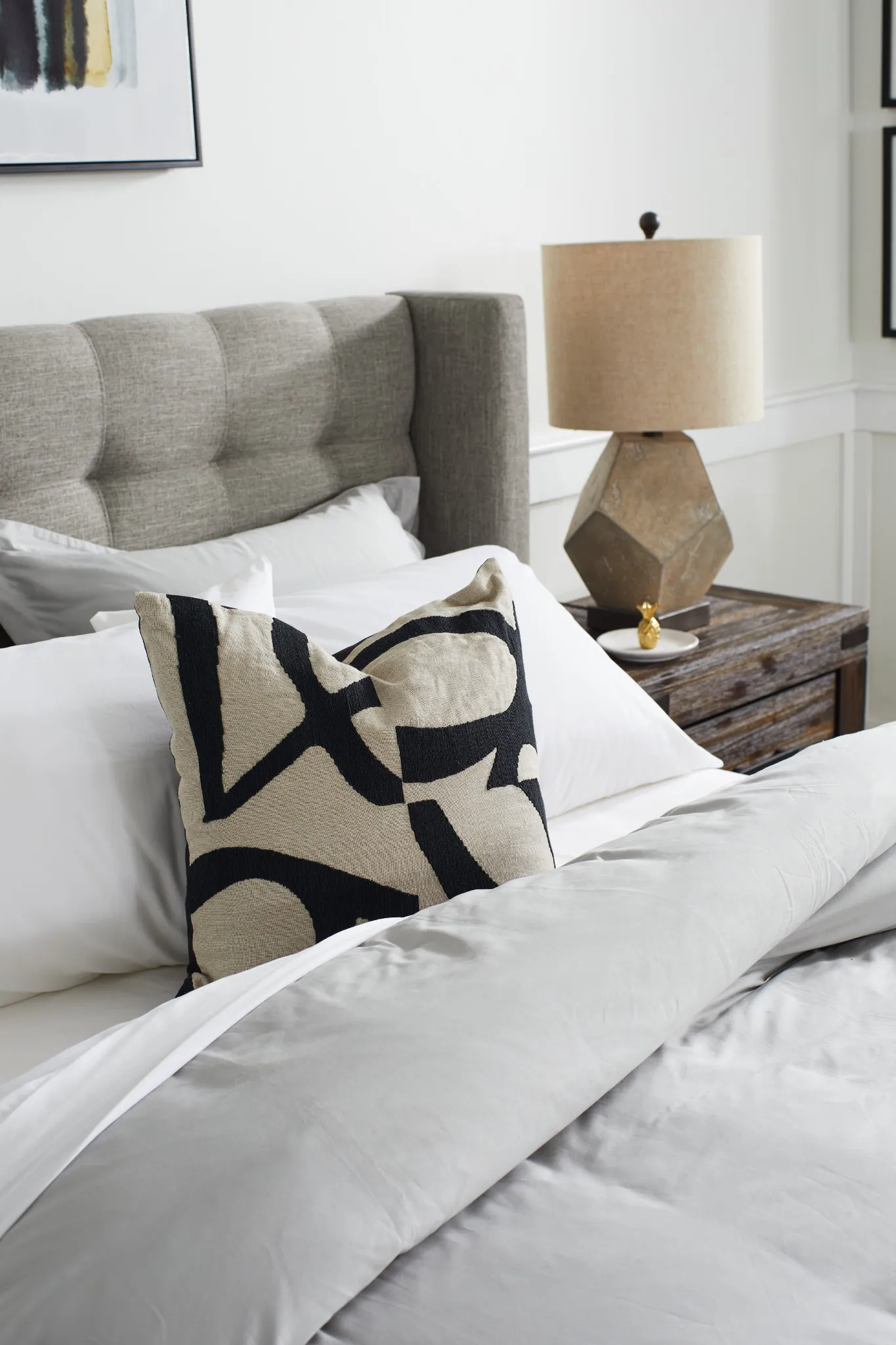 Pyra Light Gray Accent Pillow