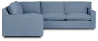 Hudson Blue Fabric Small Two-arm Sectional