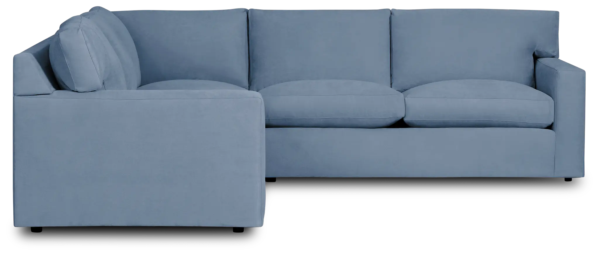 Hudson Blue Fabric Small Two-arm Sectional Hudson Blue Fabric Small Two-arm Sectional