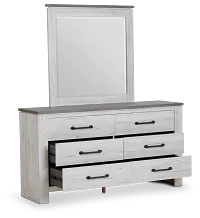 Blueridge Two-tone Dresser & Mirror
