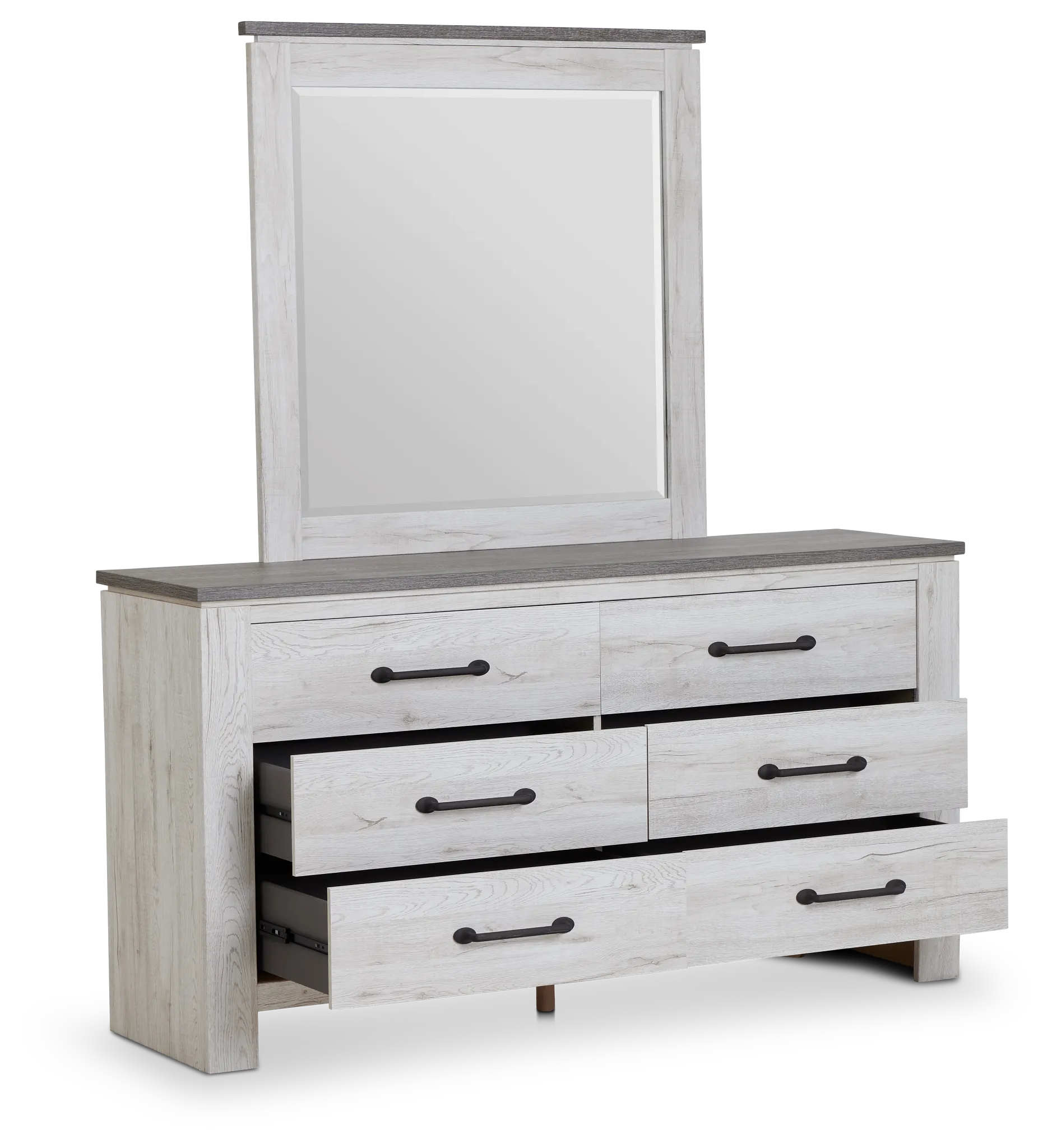 Blueridge Two-tone Dresser & Mirror