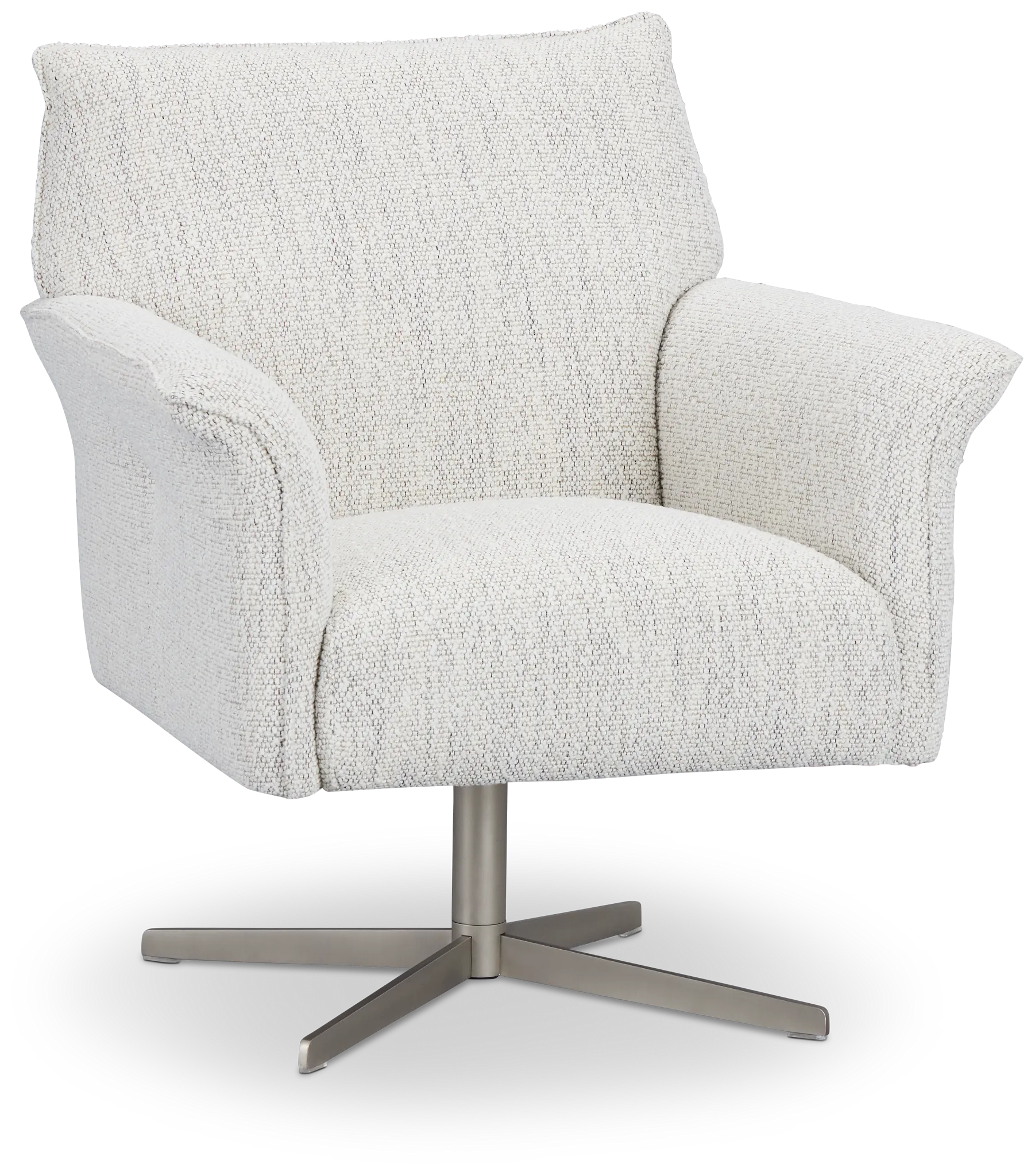 Imani Light Gray Fabric Swivel Accent Chair