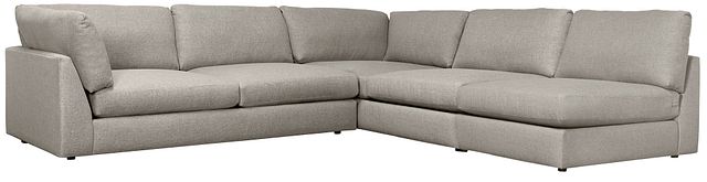 Harper Gray Fabric Large Left Arm Sectional