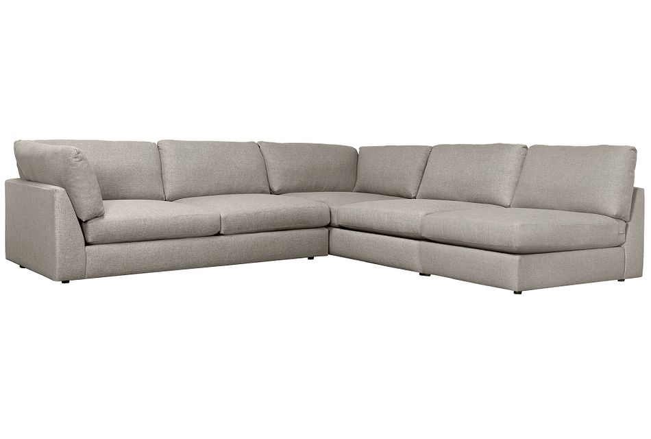 Harper Gray Fabric Large Left Arm Sectional Living Room Sectionals City Furniture