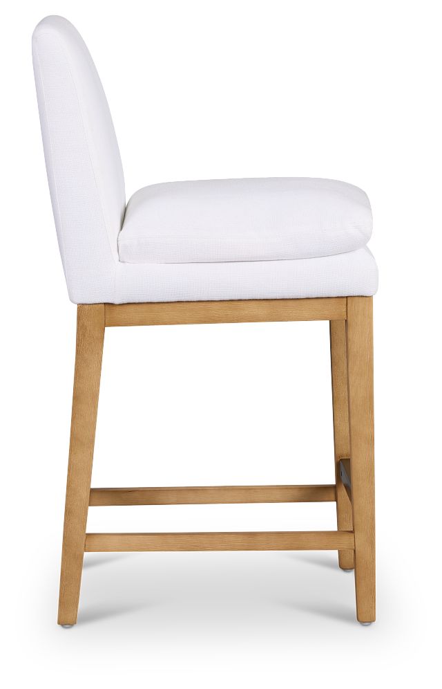 Willow Whitefabric 24" Upholstered Barstool