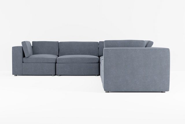 Destin Victory Dark Blue Fabric 6-piece Modular Sectional