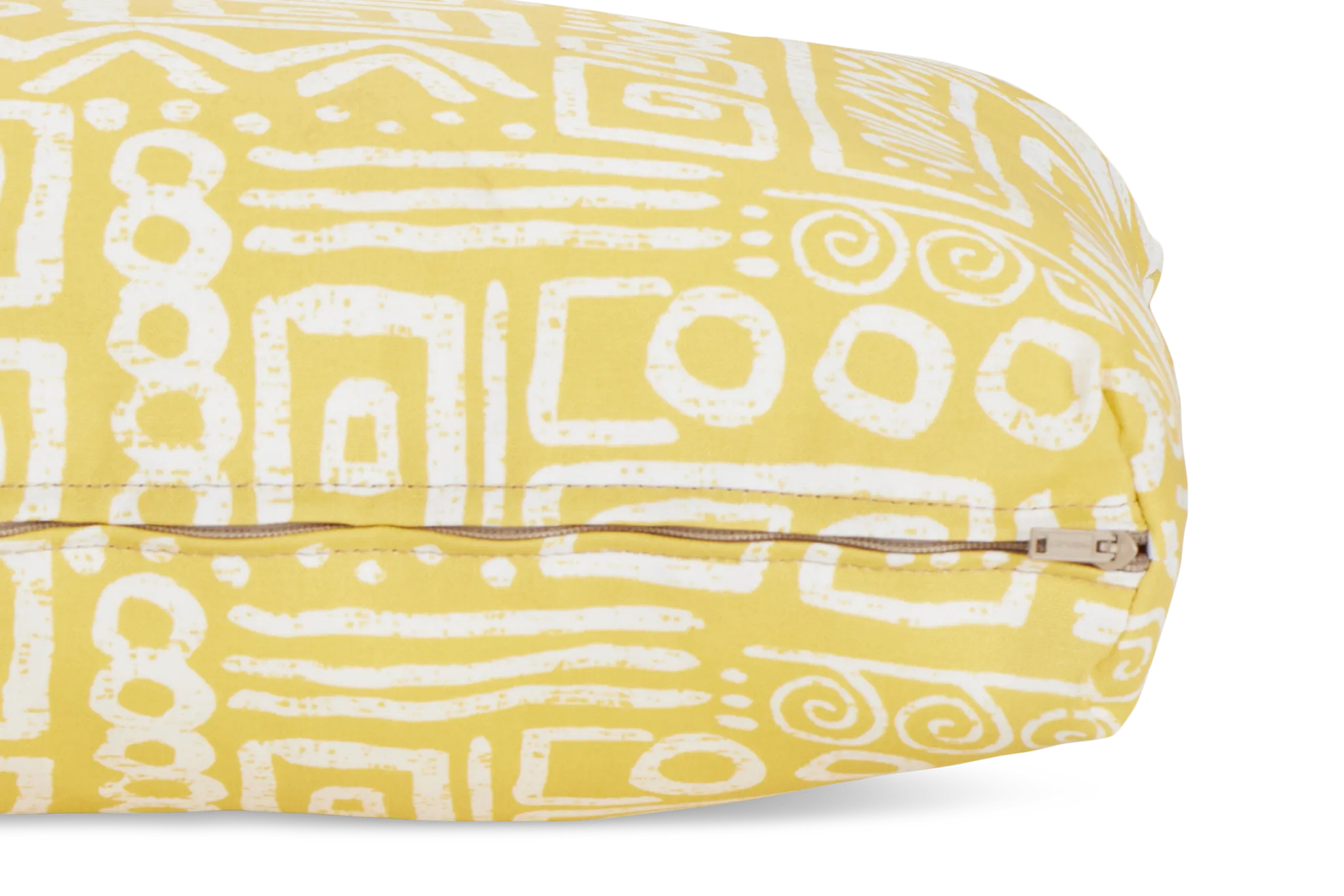 Glyphic Yellow Lumbar Indoor/outdoor Accent Pillow
