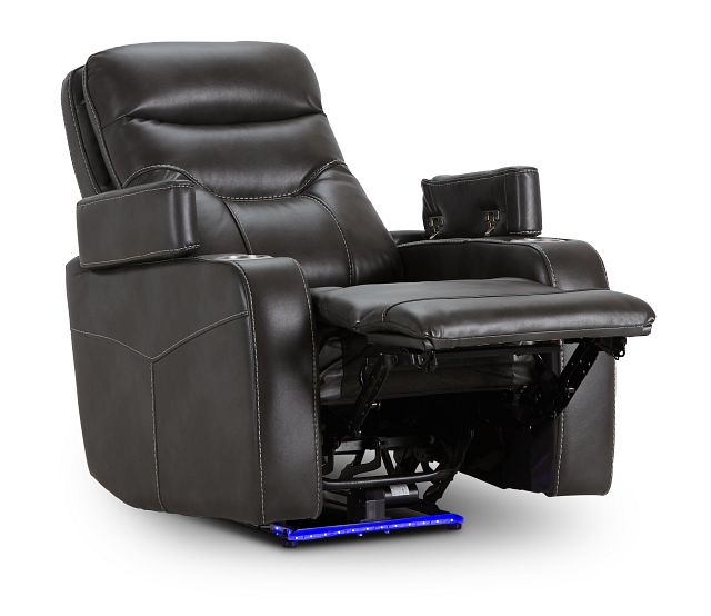 Slater Gray Micro Power Recliner With Power Headrest (3)