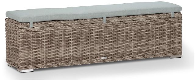 Raleigh Teal Woven Dining Bench