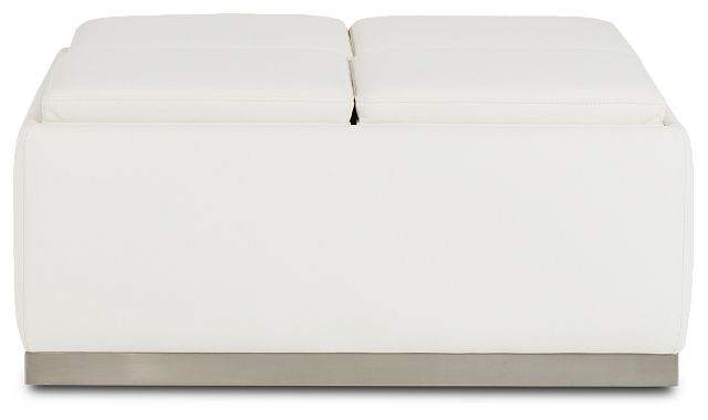 Camden White Micro Cocktail Ottoman With Metal Base With Tray (4)