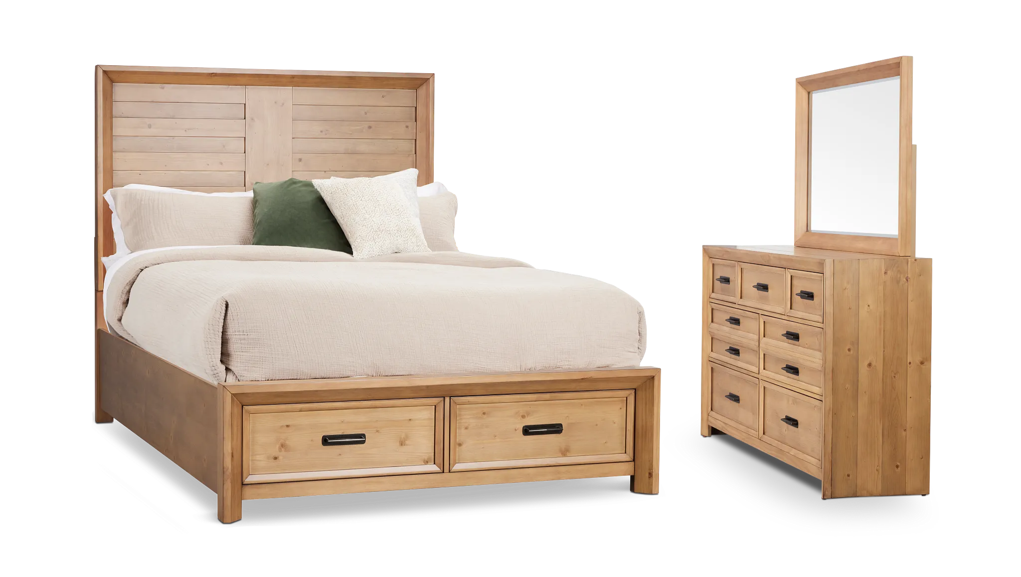 Vail Light Tone Panel Storage Bedroom