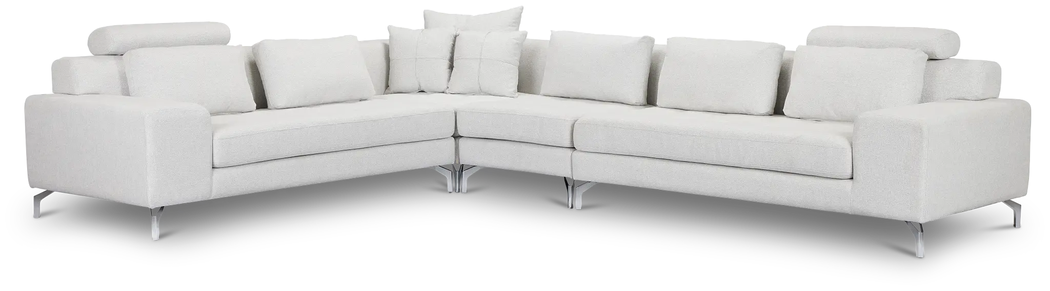 Onyx Light Gray Fabric Medium Two-arm Sectional Onyx Light Gray Fabric Medium Two-arm Sectional