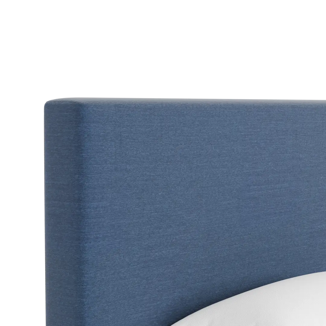 Grayton Peyton Dark Blue 54" Upholstered Platform Bed Grayton Peyton Dark Blue 54" Upholstered Platform Bed