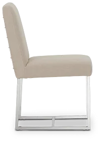 Berlin Beige Metal Upholstered Side Chair