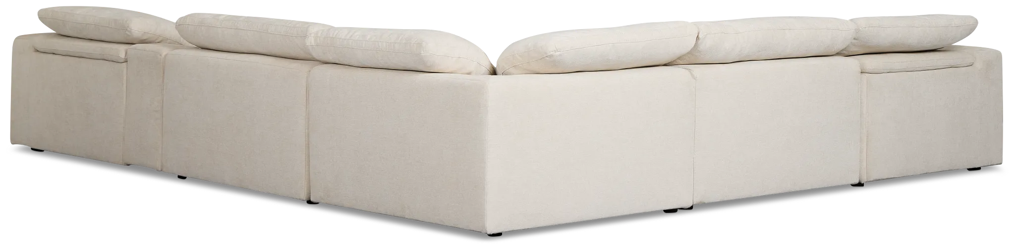 Drift Light Beige Fabric Medium Dual Power 2-arm Reclining Sectional