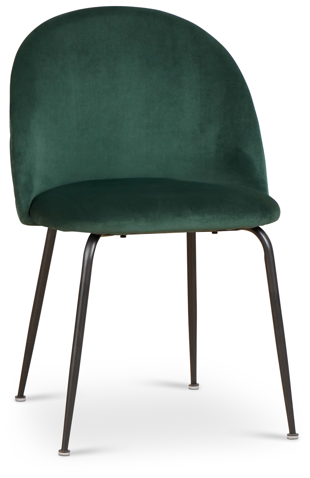 Capri Dark Green Velvet Upholstered Side Chair W/ Black Legs Capri Dark Green Velvet Upholstered Side Chair W/ Black Legs