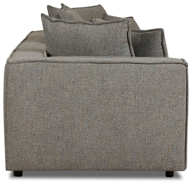 Tatum Gray Fabric 3 Piece Modular Sofa