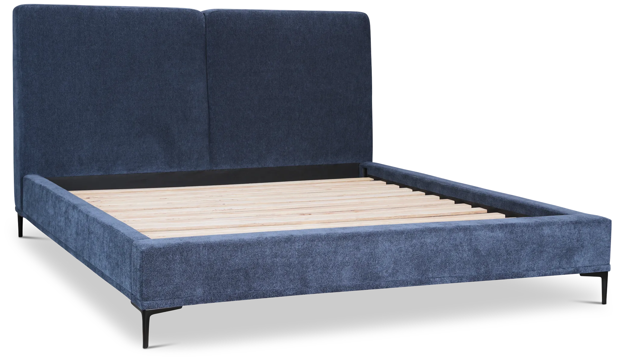 Emit Dark Blue Uph Panel Bed