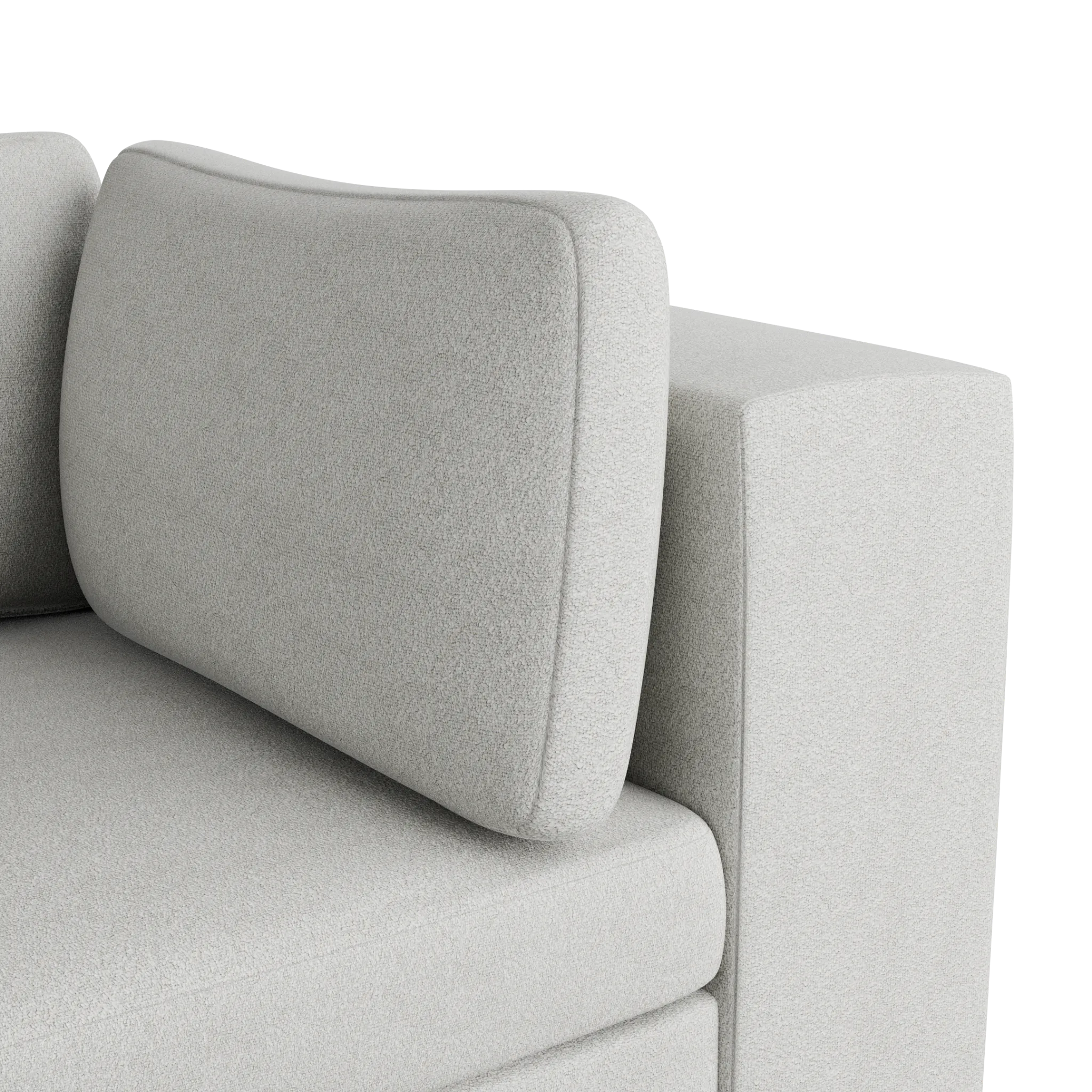 Destin Sutton Gray Fabric 2 Piece Modular Sofa