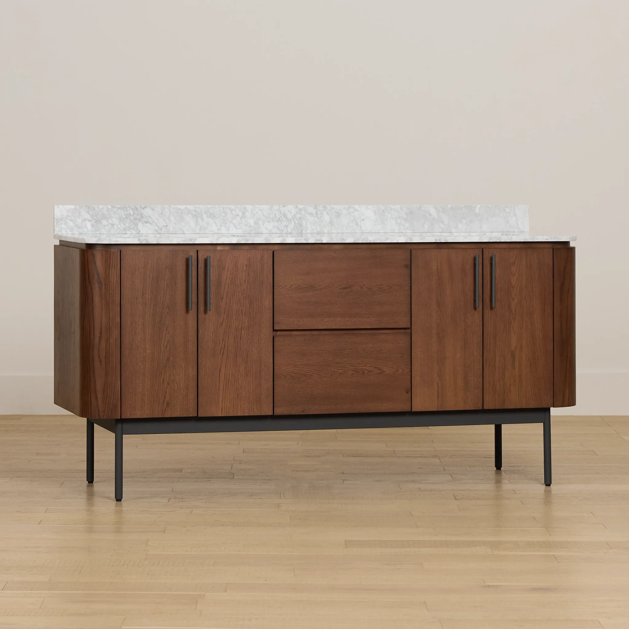 Nomad Mid Tone 72" Double Bathroom Vanity