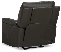 Fallon Dark Gray Lthr/vinyl Power Recliner