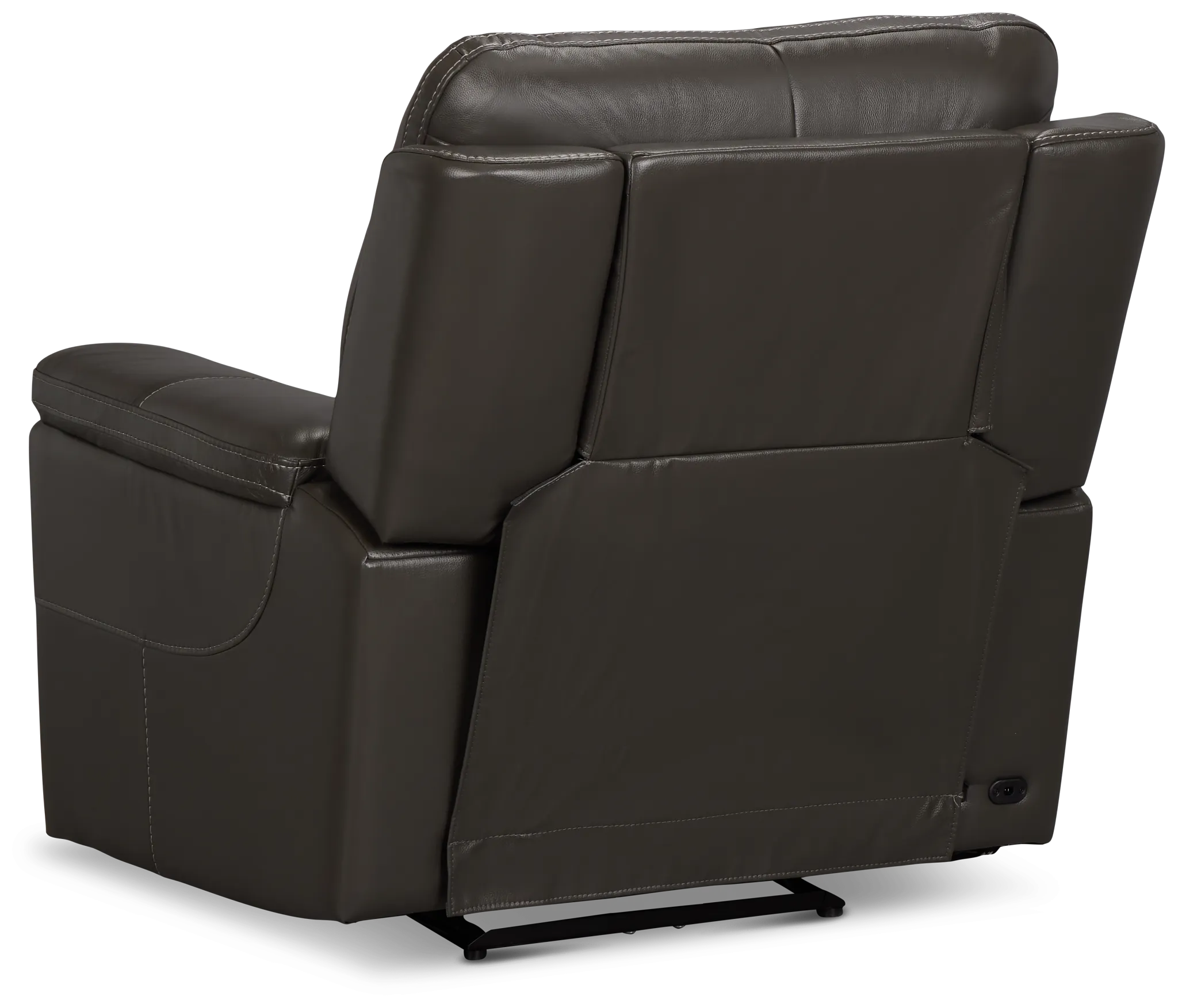 Fallon Dark Gray Lthr/vinyl Power Recliner