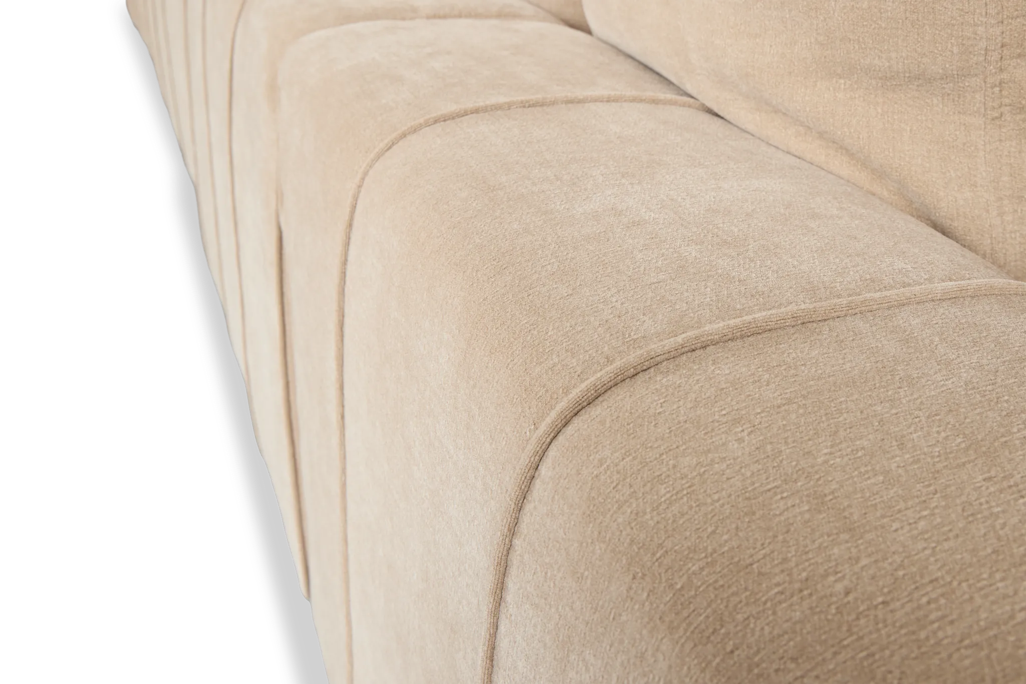 Cruz Light Beige Fabric 5-piece Modular Sectional With Console