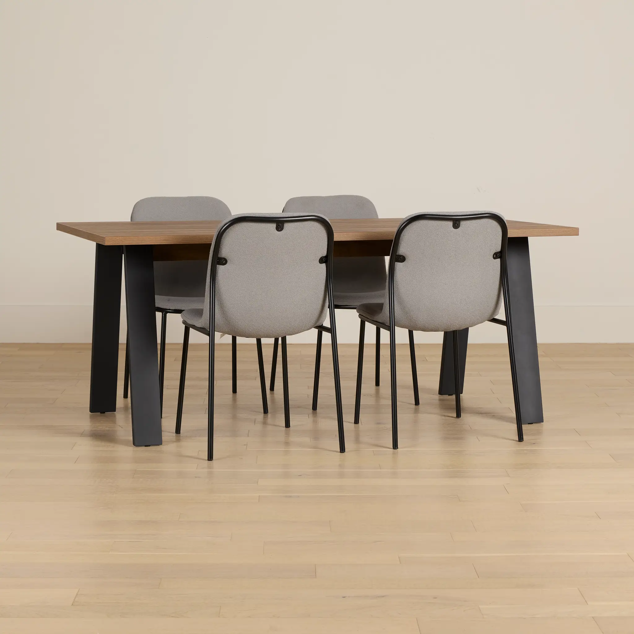 Trento Mid Tone 71" Rectangular Table & 4 Upholstered Chairs Trento Mid Tone 71" Rectangular Table & 4 Upholstered Chairs