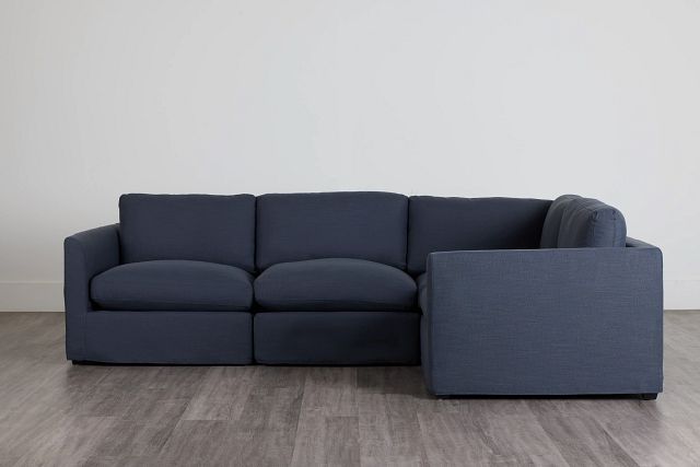 Willow Navy Fabric Small Two-arm Sectional (0)