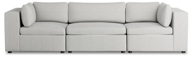 Destin Sutton Gray Fabric 3 Piece Modular Sofa