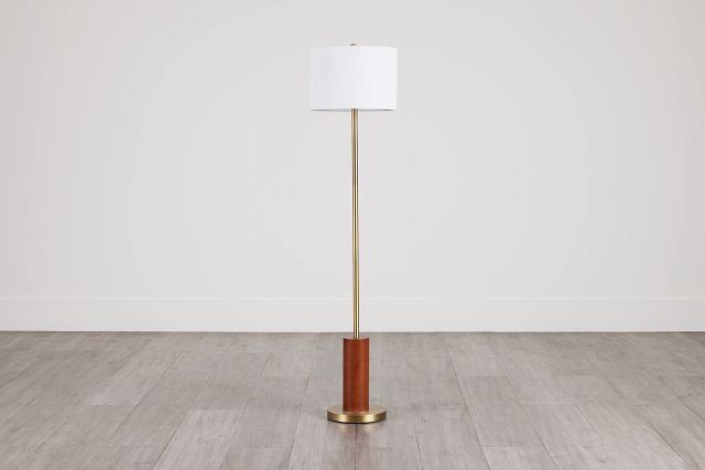 Milo Brown Wood Floor Lamp